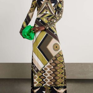 Printed Long Sleeve Maxi Dress