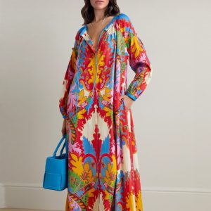 Printed Loose Fit Maxi Dress