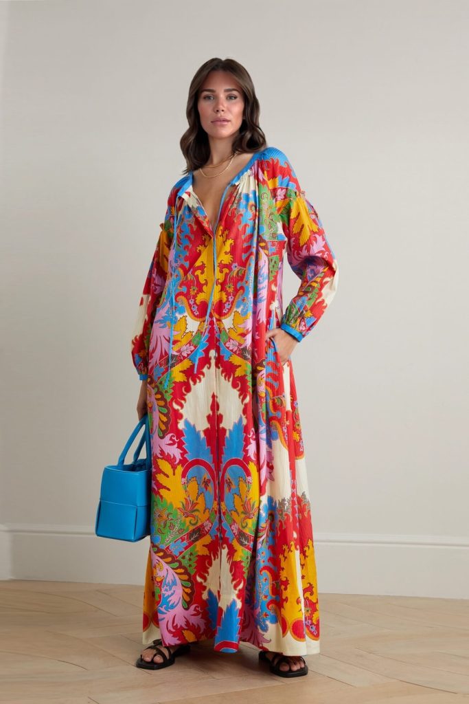 Printed Loose Fit Maxi Dress