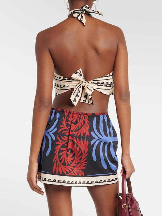 Printed Halter Mini Dress