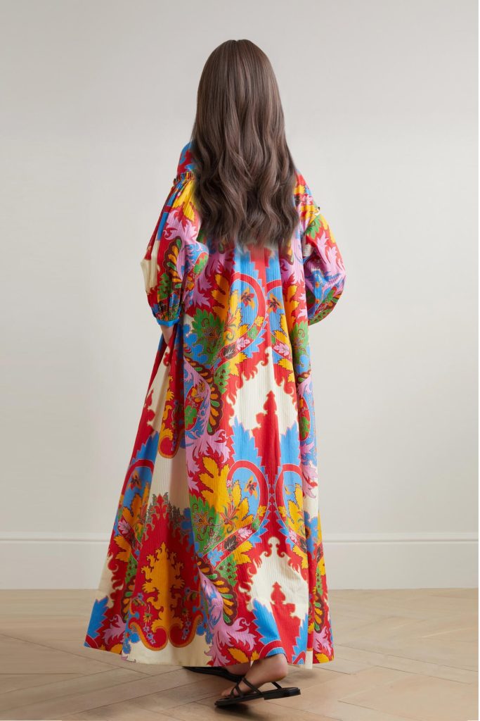 Printed Loose Fit Maxi Dress